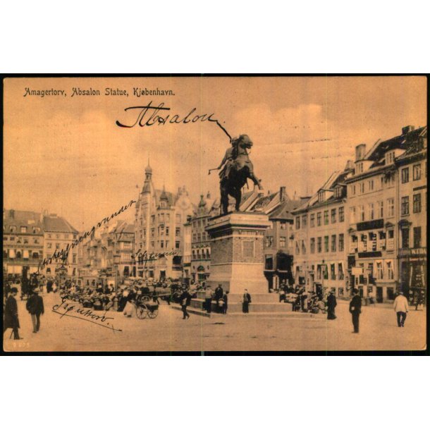 Amagertorv - Absalons Statue - Kj�benhavn - K. 8673 - Brugt