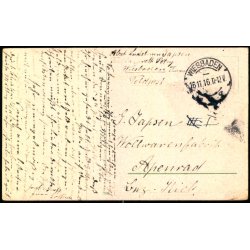 Feldpost - Wisbaden  16 - 11 -16 - Til Apenrade - Billedside : Wisbaden