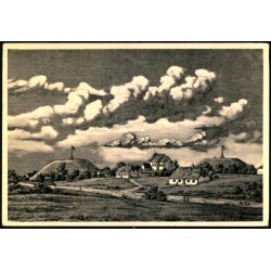 Jelling omkring 1850 - set fra �st - Turist Kiosken 14330 - Brugt