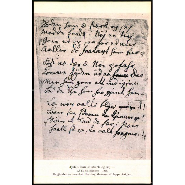 Jyden han  strk og sej - St .St. Blicher i Herning Museum  - u/n - Ubrugt