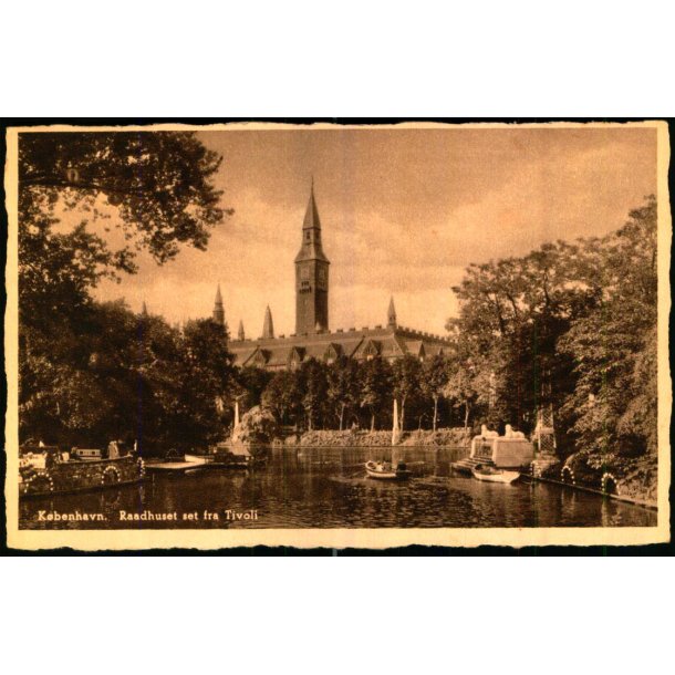 Kbenhavn - Raadhuset set fra Tivoli - Stender 4002 - Ubrugt