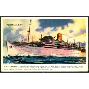 R.M.S. Himalaya - Vallentine u/n - Brugt - Svagt hjrne !