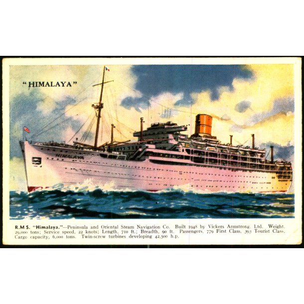 R.M.S. Himalaya - Vallentine u/n - Brugt - Svagt hjrne !