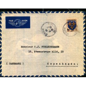 Luftpost Brev fra Frankrig til Danmark - 2 - 2 - 48