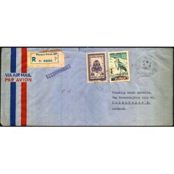 Luftpost Rekommanderet Brev fra Cambodia til Danmark - 4 - 6 - 1964