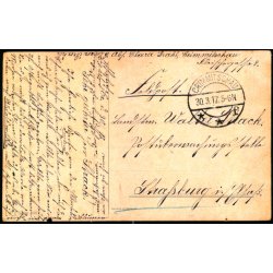 Feldpost - Crimmitschau  30 -9 -17 - Til Stratsburg - Billedside : Motiv.