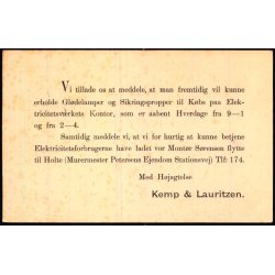 Kemp &amp; Lauritzen - Kbh.K  - u/n - Brugt.