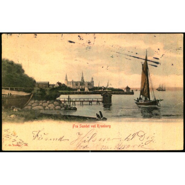 Fra Sundet ved  Kronborg - C. St. 545 - Brugt