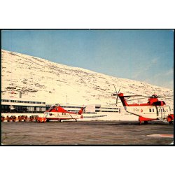 Helikopter i Sndre Strmfjord om vinteren - Rolf Mller u/n - Brugt