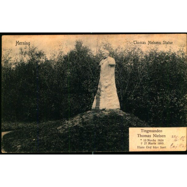 Herning -  Thomas Nielsens Statue - Perter Alstrup 8009 - Brugt