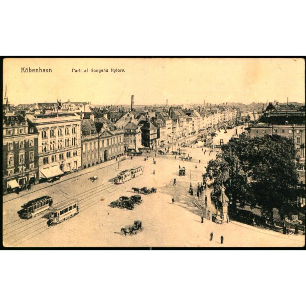 K�benhavn - Parti af Kongens Nytorv - u/n