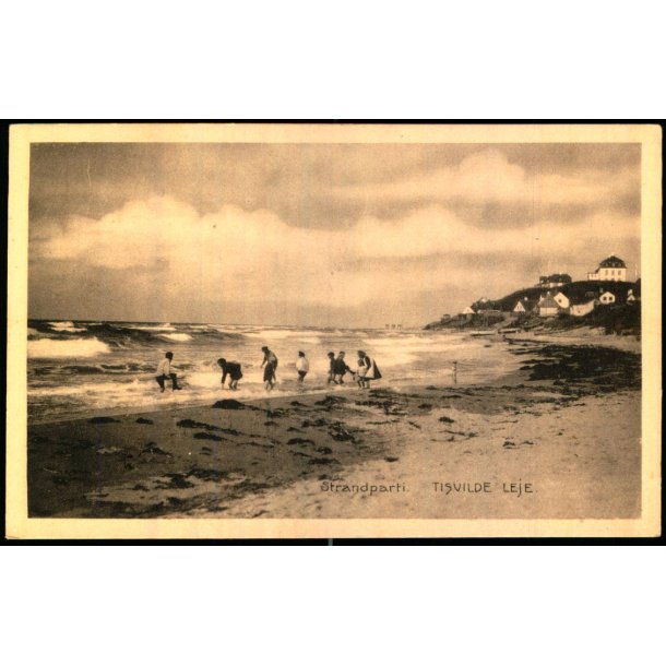 Strandparti -  Tisvilde Leje - A. Jensens Bogh.  22925 - Ubrugt
