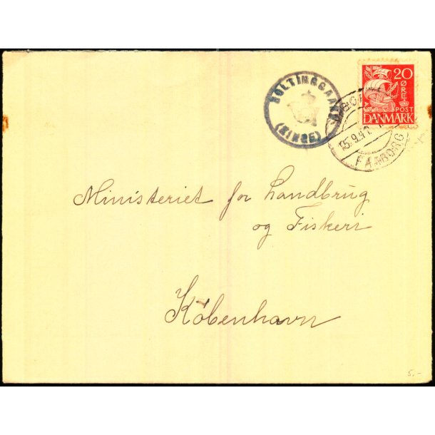 BOLTINGGAARD (RINGE) - Posthornsstempel p Brev