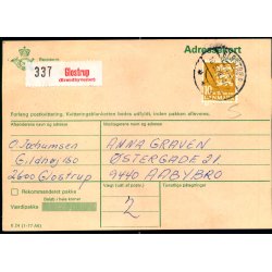 Adressekort fra Glostrup - 10 kr. Rigsvben - 10 - 5 - 79