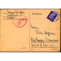 Censurpostkort fra Tyskland  25 - 8 - 42 - Til Kgs. Lyngby