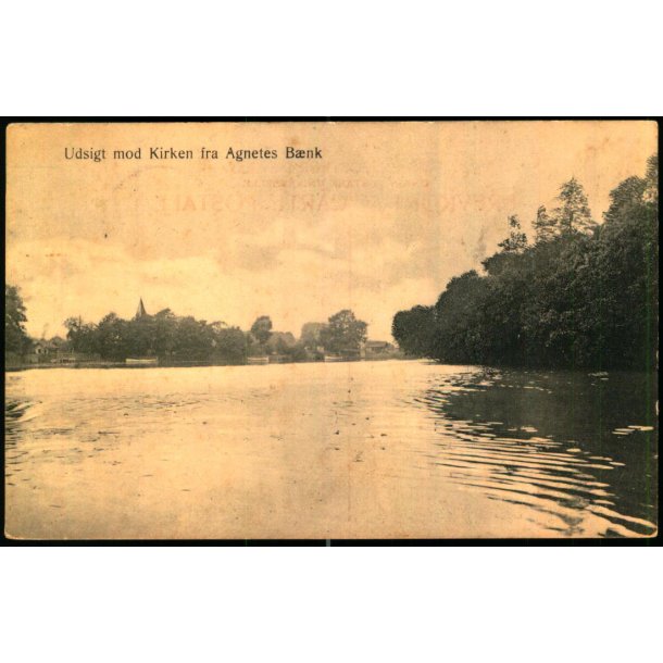 Udsigt mod Kirken fra Agnetes B�nk - No. 3245 - Brugt