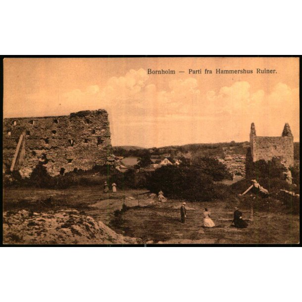 Bornholm - Parti fra Hammershus Ruiner - Frits Srensens Bogh. 613 - Ubrugt