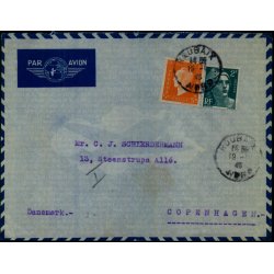 Luftpost Brev fra Frankrig til Danmark - 19 - 6 - 43