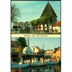 Hilsen fra Bornholm - Ols Kirke - Tejn - Rudolf Olsen 1563 - Brugt