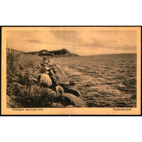 Strandparti med hvide Klint - Frederiksv�rk - Frederiksborg Kunst 487/4 - Ubrugt