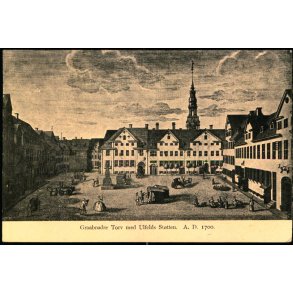 Graabrdretorv med Ulfeldts Scamsttte  A.D. 1700 - Eneret A.B.