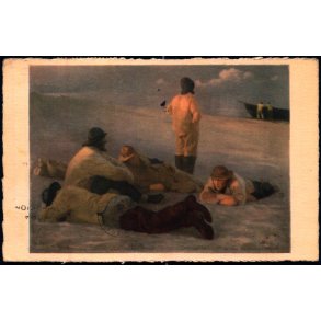 Kryer - Fiskere paa Skagen Strand - K. Wiit-Mllers 3232 - Brugt