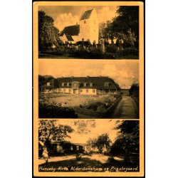 Hunseby - Kirke - Alderdomshjem - Pr�stegaard - H. Schmidt u/n - Ubrugt
