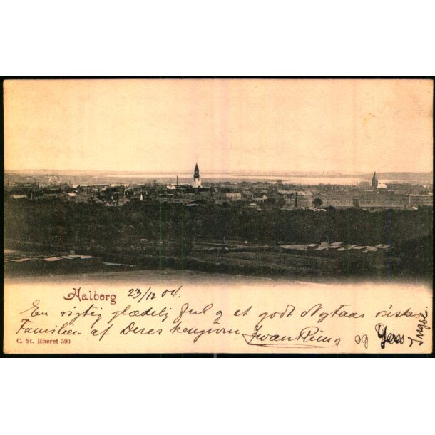 Aalborg - C. St. 590 - Brugt - 1904 Julemrke Savtakket !