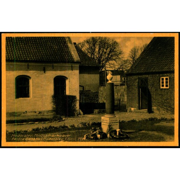 Haderslev - Mindesm�rket over faldne Danske i Haderslev - 9. April 1940 - Rudolf Olsen 831 - Ubrugt