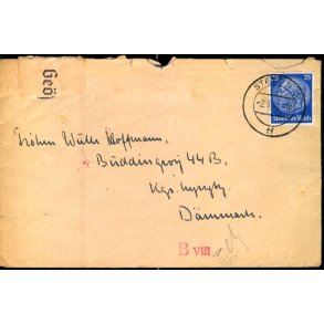 Censurbrev fra Tyskland  2 - 5 - 41 - Til Kgs. Lyngby