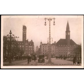 Kbenhavn - Raadhuspladsen med Hotellerne Bristol, Metropole og Paladshotellet - Philipson 15