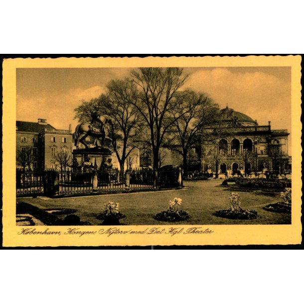 K�benhavn - Kongens Nytorv med det Kgl. Theater - John Meinckes Kunstforlag 49