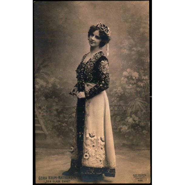 Gerda Krum-Nathansen i Den glade Enke  - Alex Vincent 468 - Ubrugt