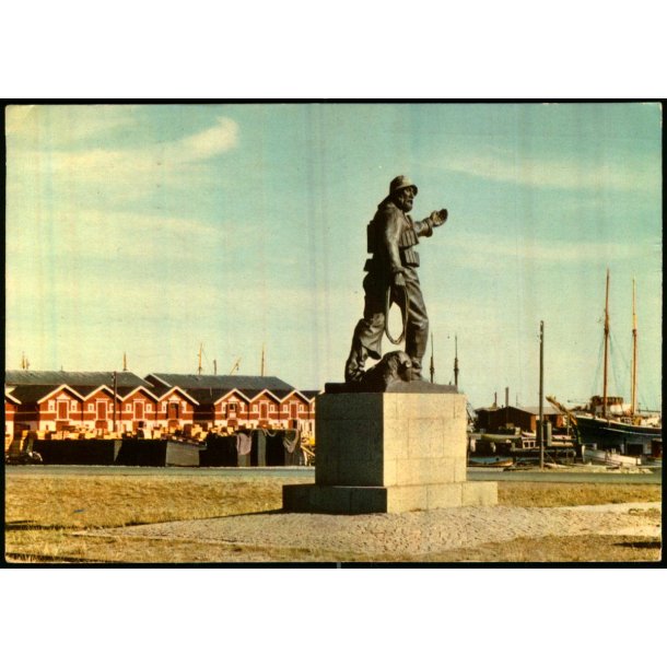 Skagen - Statue af fisker og Redningsmand  - K. Witt-M�ller 6701-659 - Brugt