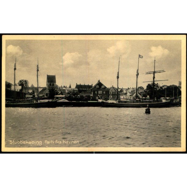 Stubbek�bing - Parti fra Havnen - Evald Rasmussens Bogh. 66011 - Ubrugt