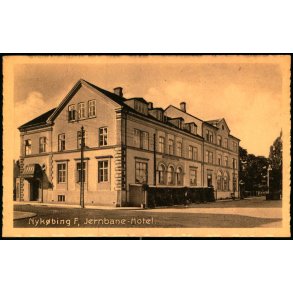 Nyk�bing F. - Jernbane Hotel - V. Kristoffersens Bogh. u/n - Ubrugt