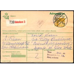 Adressekort fra Kbenhavn 5 - 10 Kr.  Rigsvben - Berigtigelseskort 118 - Eftertorto 10,00