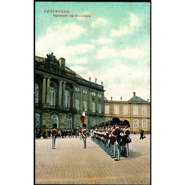Kbenhavn - Vagtparaden paa Amalienborg - Stender 36015