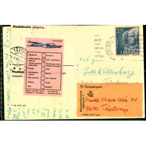 Postkort fra Spanien 12 - 9- 69  - Til Tstrup - Danmark - Til Foresprgsel - Omdelers Ptegning