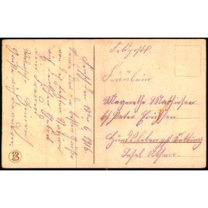 Feldpostkarte - Ustemplet  - Til  Gravenstein - Billedside : Thorn