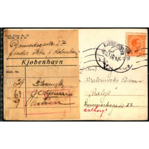 Postkort fra Kbenhavn 6 - 6 - 19  - Til Danmarksgade 27 -  Danmarksgade findes ikke i Kbenhavn.