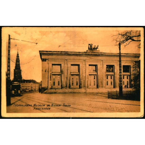 K�benhavn - Thorvaldsens Museum og Nicolai Taarn - Dansk Lystryk 621 - Brugt