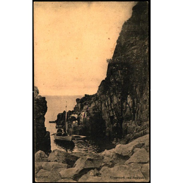 Gudhjem - Klippeparti ved Hestesten - I.P. Rnne Eneret - Brugt