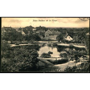 Askov H�jskole set fra Kirken - Jens Arnum  u/n - Brugt