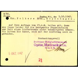 Censurpostkort fra Tyskland  1 - 10 - 42 - Til Kbenhavn