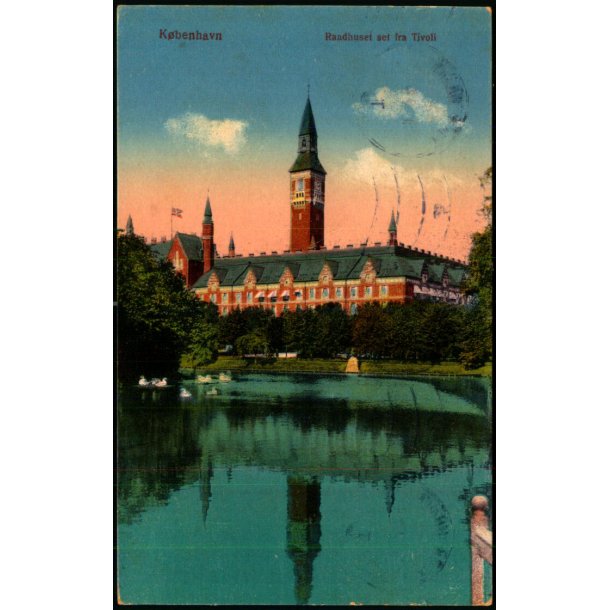 Kbenhavn - Raadhuset set fra Tivoli - u/n - Brugt