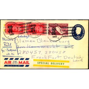 Luftpost Brev fra U.S.A. til Tyskland - 16 - 4 - 65