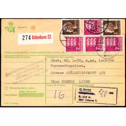 Adressekort fra Kbenhavn - 4x7 kr Rigsvben 2x1kr M - Berigtigelseskort 38 - Eftertporto 800 re