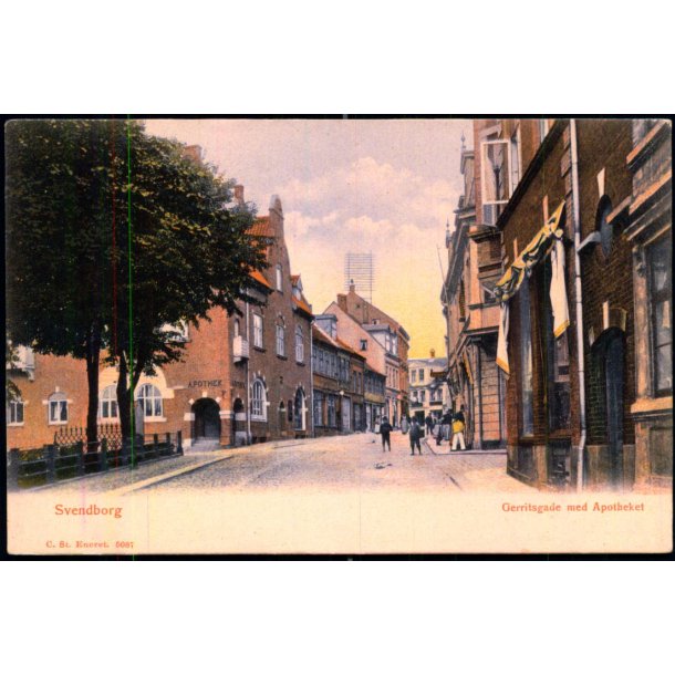 Svendborg - Gerritsgade med Apoteket - C.St. 5087 - Ubrugt