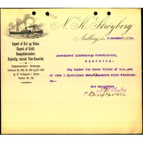 N.K. Strjberg - Kul & Koks - Aalborg 1920